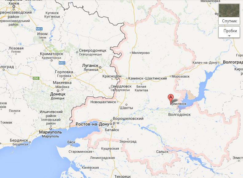 Карта ростовской области и украины